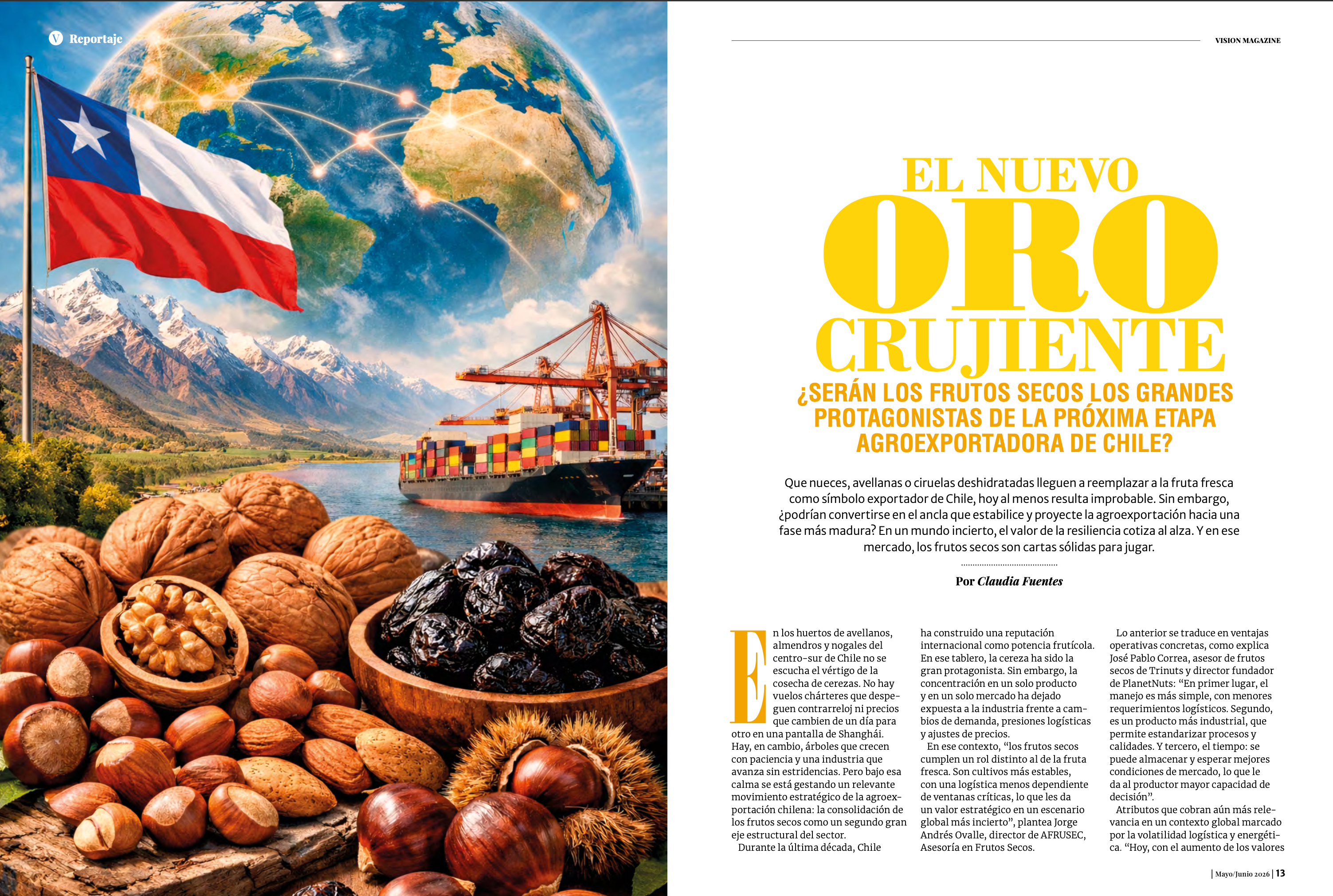 El nuevo oro crujiente. ¿Serán los frutos secos los grandes  protagonistas de la próxima etapa  agroexportadora de chile?